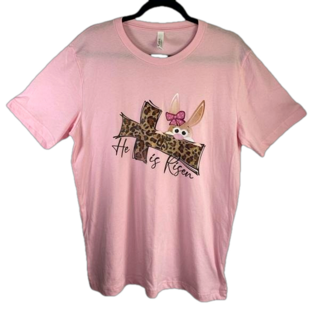 Pink Graphic T-Shirt He Is Risen New Size L SKU0449
